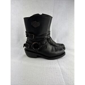 Harley Davidson Ingleside Harness Leather Motorcycle Boots D87091 Women's 6M
